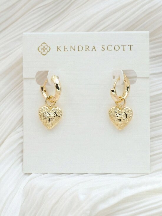Kendra Scott Jewelry - x LoveShackFancy Heart Gold Convertible Earrings by Kendra Scott